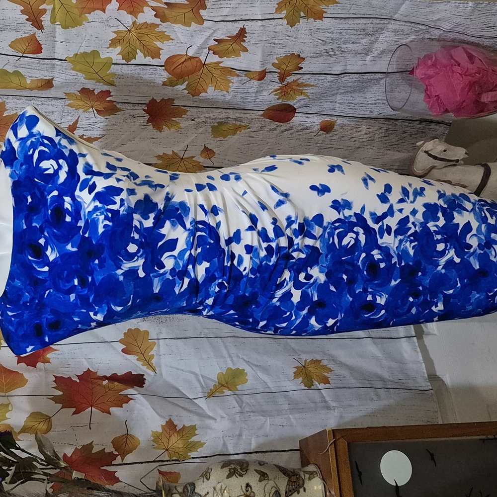 Lauren Ralph Lauren Blue and White Floral Dress